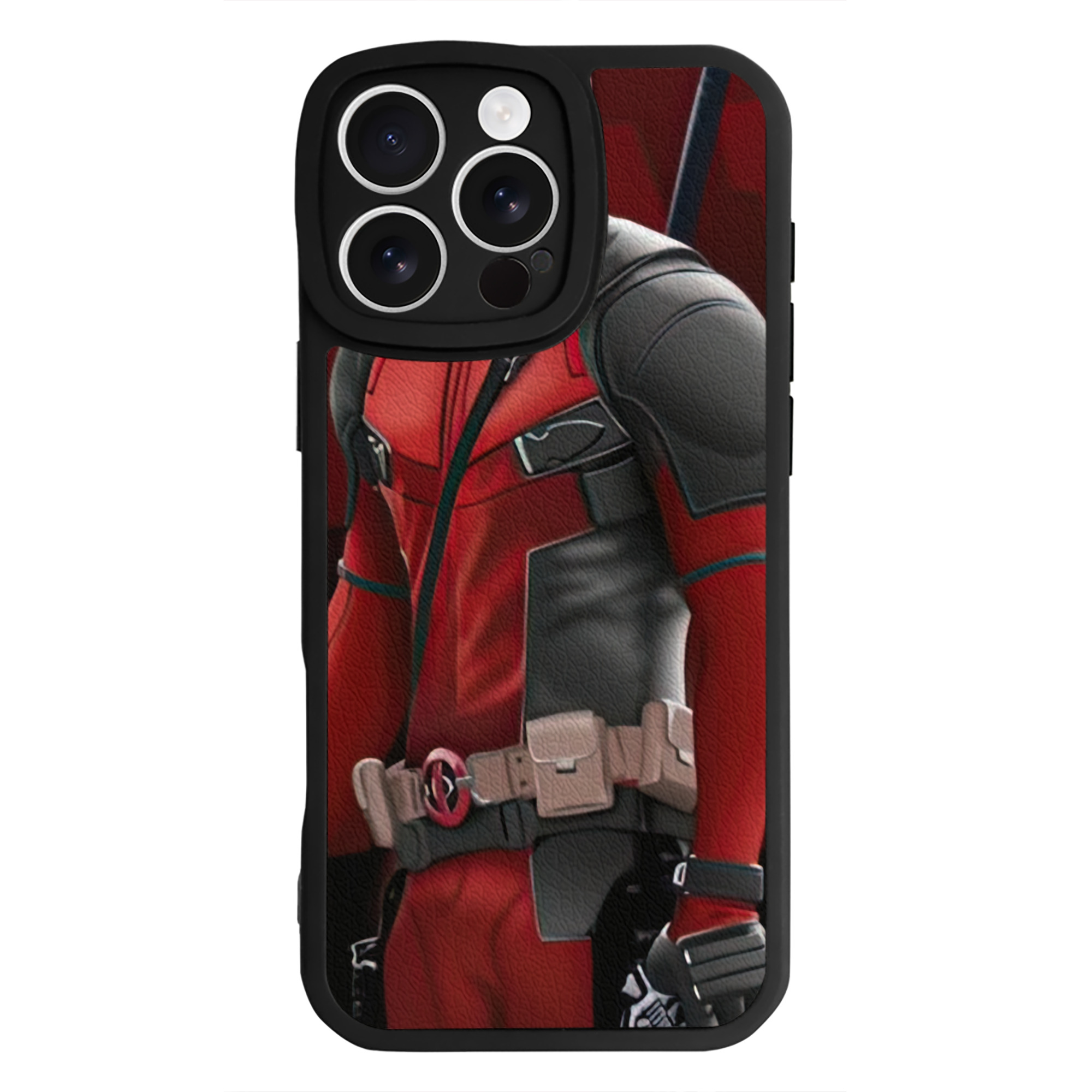 （画像用） Deadpool デッドプール 【iPhone 16シリーズ対応】シリコンスマホケース（レザー調） 材質：シリコン